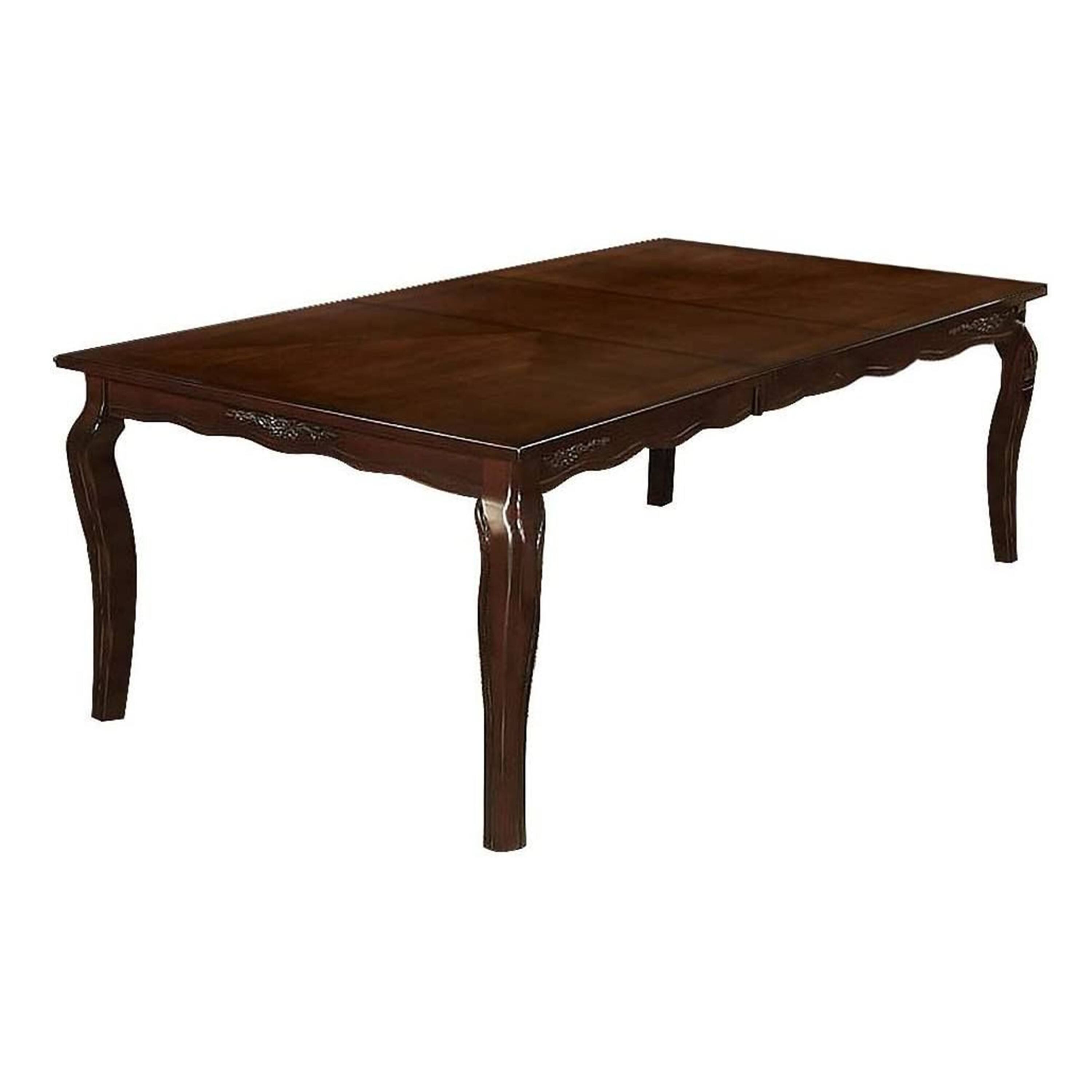 Alt View 1. Manhattan Lane - Viny 7pc Dining Table Set with 6 Fabric Chairs, Dark Walnut Solid Wood - Dark Walnut Brown.