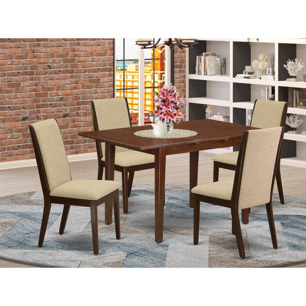Left. East West Furniture - Dining Room Set Mahogany - Brown.
