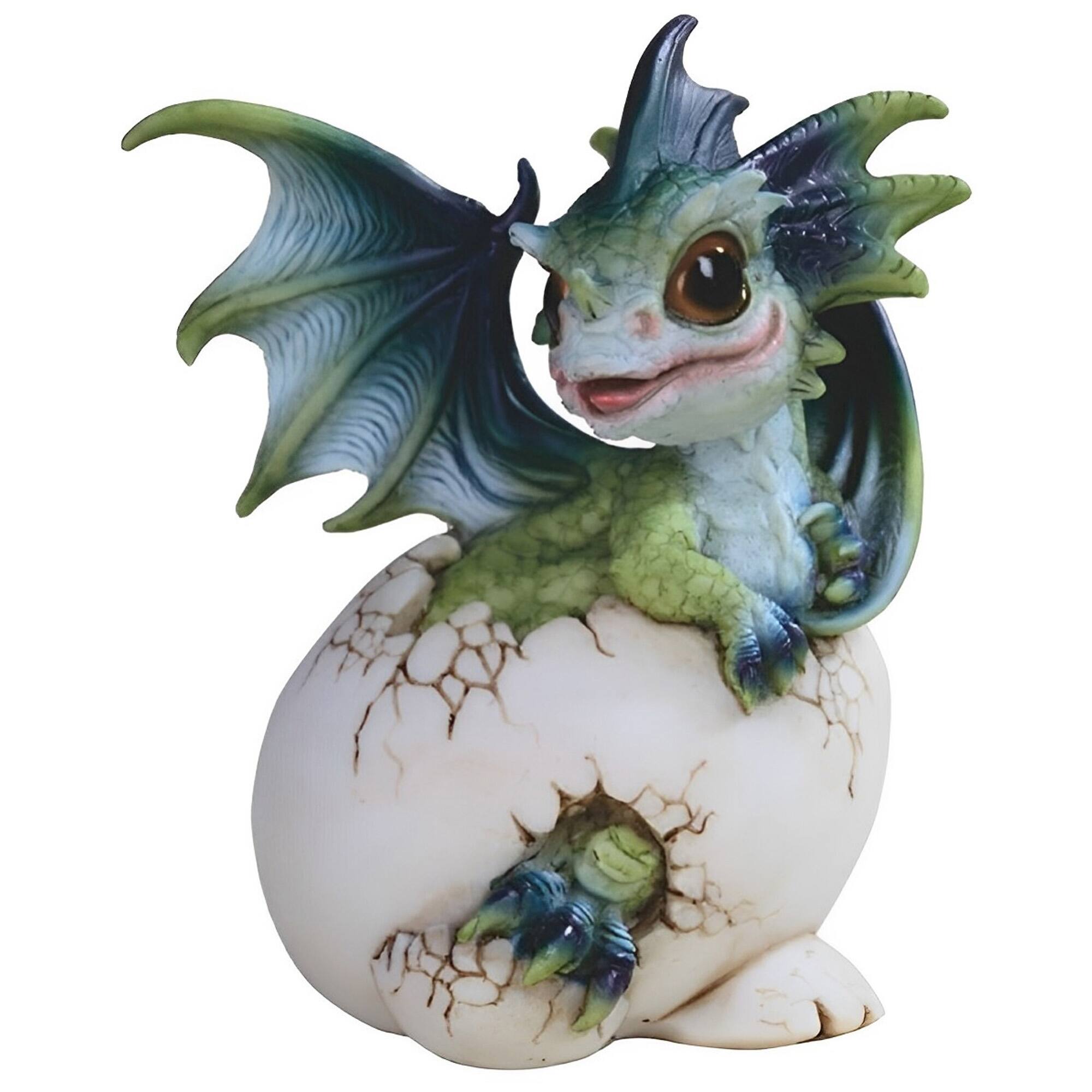 FC Design - 5"H Dragon Baby in Egg Figurine Statue Office/Computer Desk Tabletop Medieval Gaming Home Decor Gift - Multi-Color