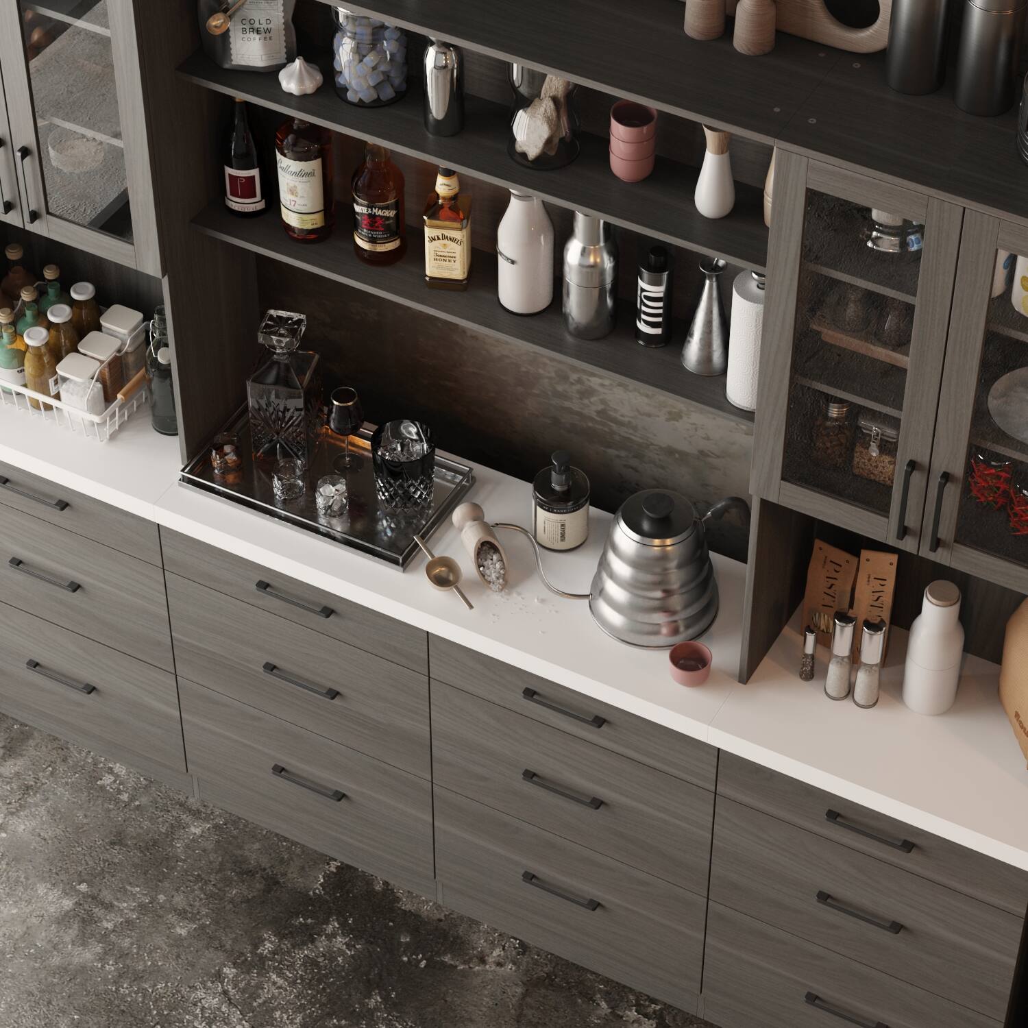 The text on the image reads "COLD BREW ... 1 bed TAN as S DE PASTA PASTA." However, it is not clear what the intended message is. It seems to be a combination of random words and phrases without any coherent meaning.