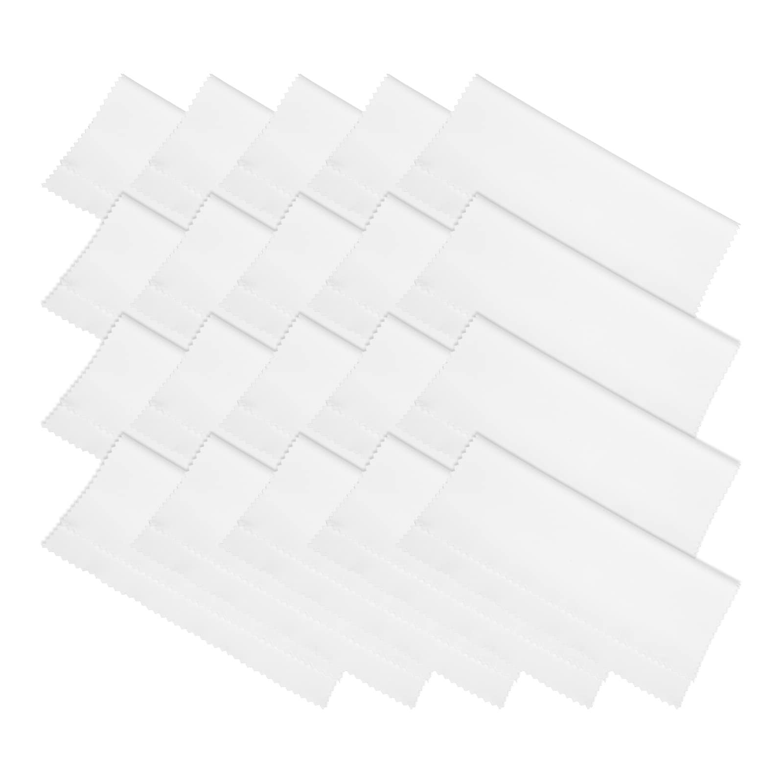 Unique Bargains - Eyeglass Microfiber Cleaning Cloth 6"x6", 20pcs Soft Wipe for Lens, Eyeglasses, Screens in Individual Vinyl Pouch - White