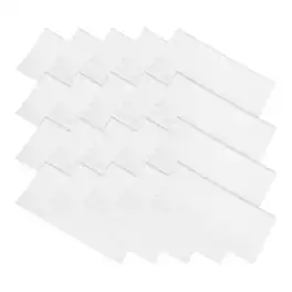 Unique Bargains - Eyeglass Microfiber Cleaning Cloth 6"x6", 20pcs Soft Wipe for Lens, Eyeglasses, Screens in Individual Vinyl Pouch - White