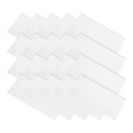 Front. Unique Bargains - Eyeglass Microfiber Cleaning Cloth 6"x6", 20pcs Soft Wipe for Lens, Eyeglasses, Screens in Individual Vinyl Pouch - White.
