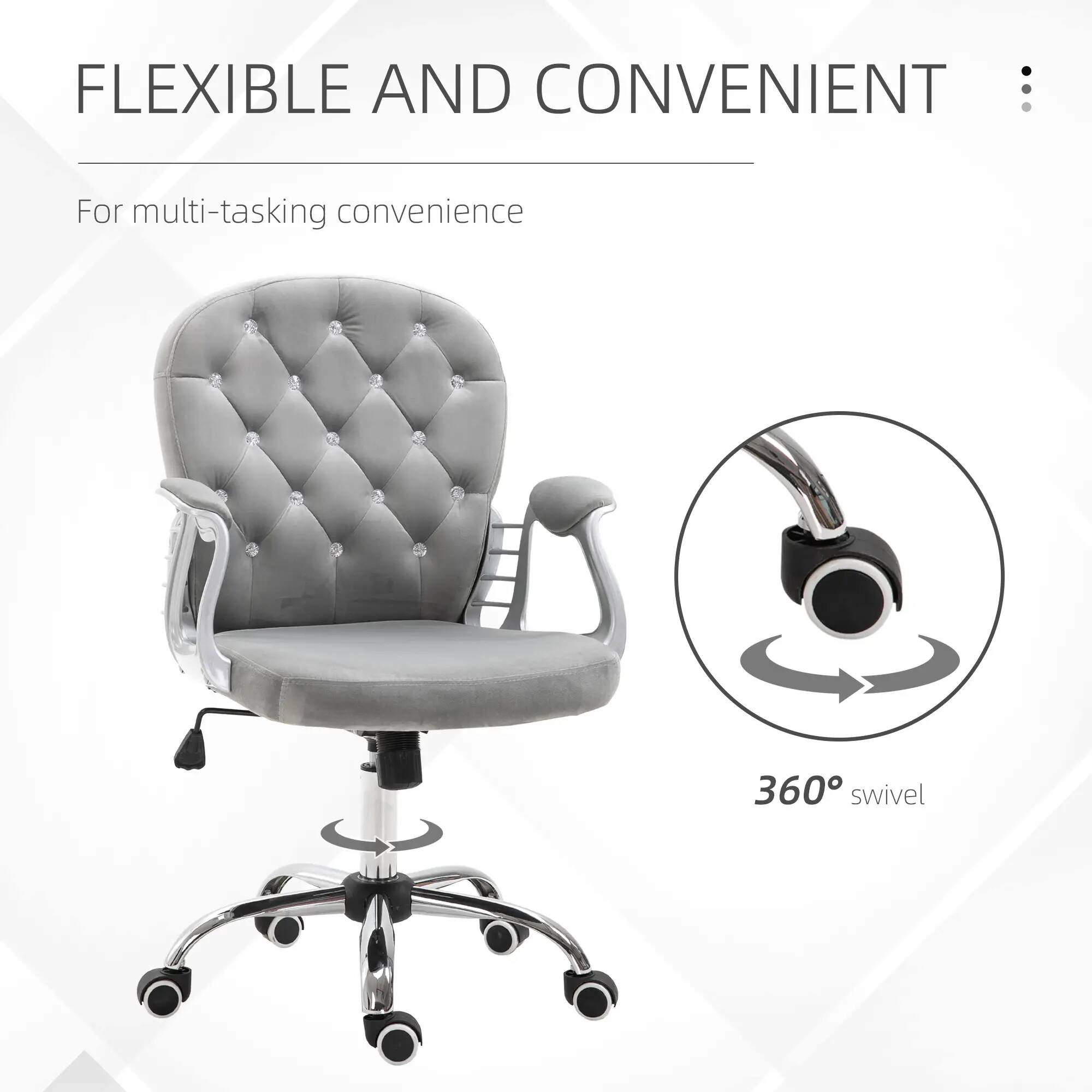 FLEXIBLE AND CONVENIENT

For multi-tasking convenience

360° swivel