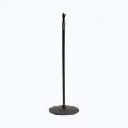 Front. On Stage Stands - On-Stage MS9212 Heavy-Duty Low Profile Microphone Stand with 12" Base, Black - Black.