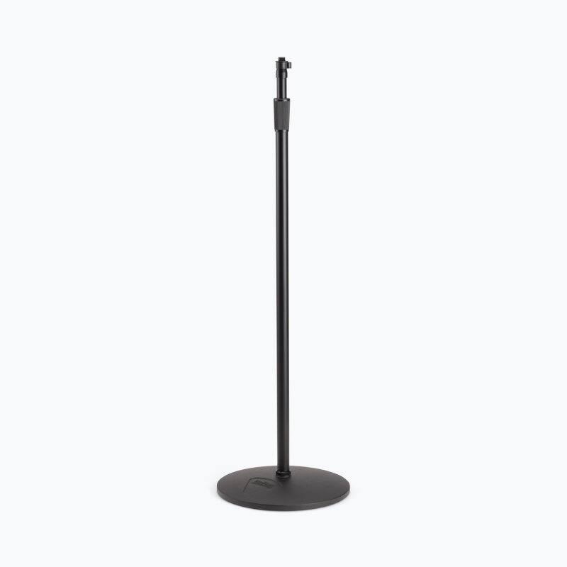 Front. On Stage Stands - On-Stage MS9212 Heavy-Duty Low Profile Microphone Stand with 12" Base, Black - Black.