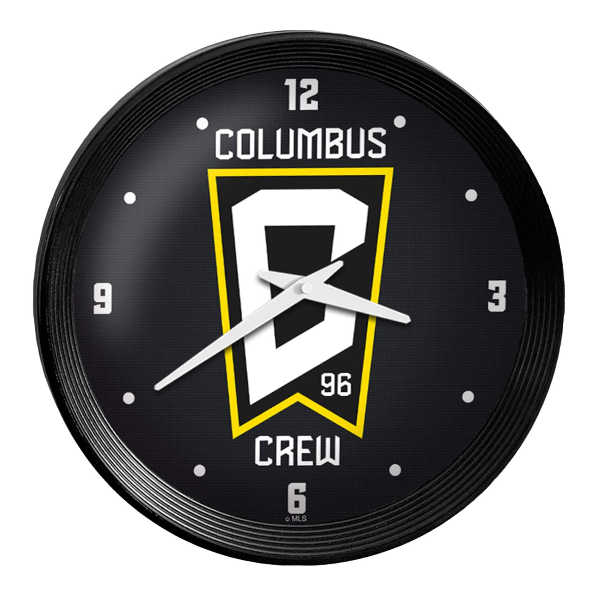 The Fan-Brand - Columbus Crew 15" Ribbed Frame Wall Clock - Multicolor