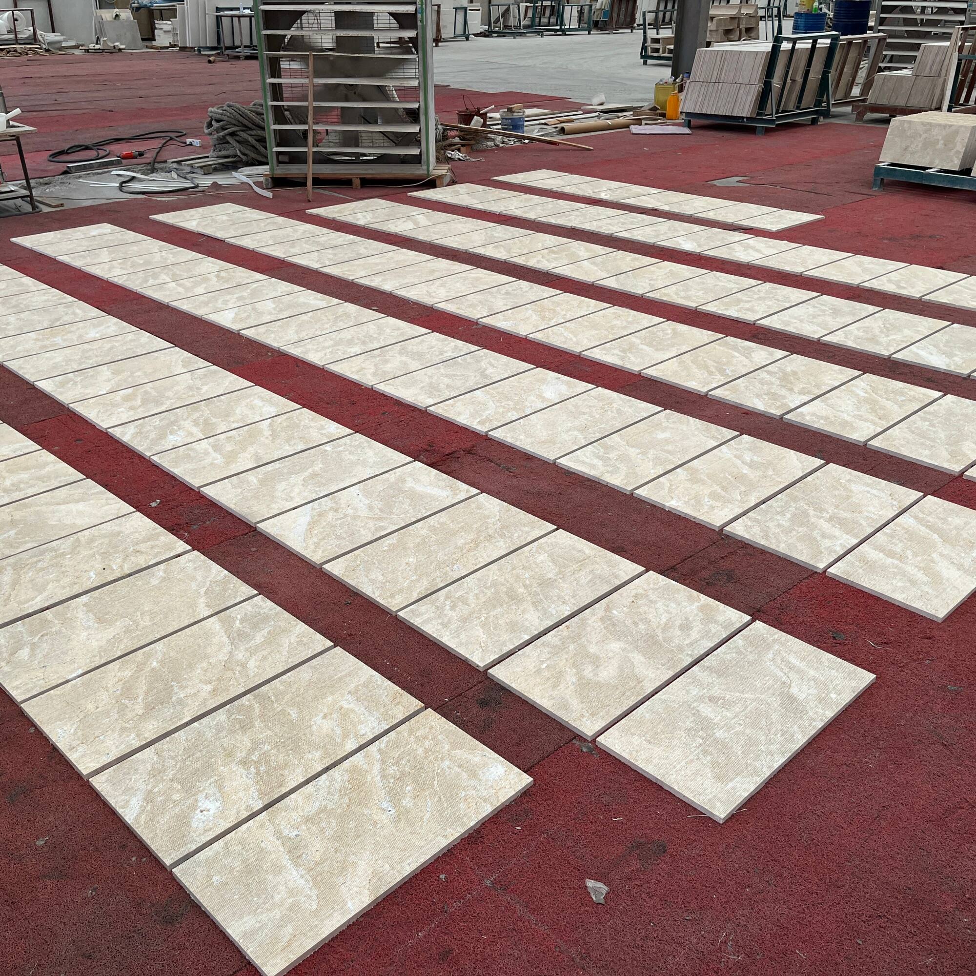 Angle. GOODSILO - Premium Gold Beige Textured Natural Marble Tiles for Elegant Wall Decorations - Beige+Gold.