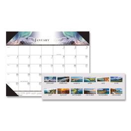 House of Doolittle - Recycled Full Color Monthly Desk Pad Calendar Nature Photography 12 Month January 2026 to December 2026
