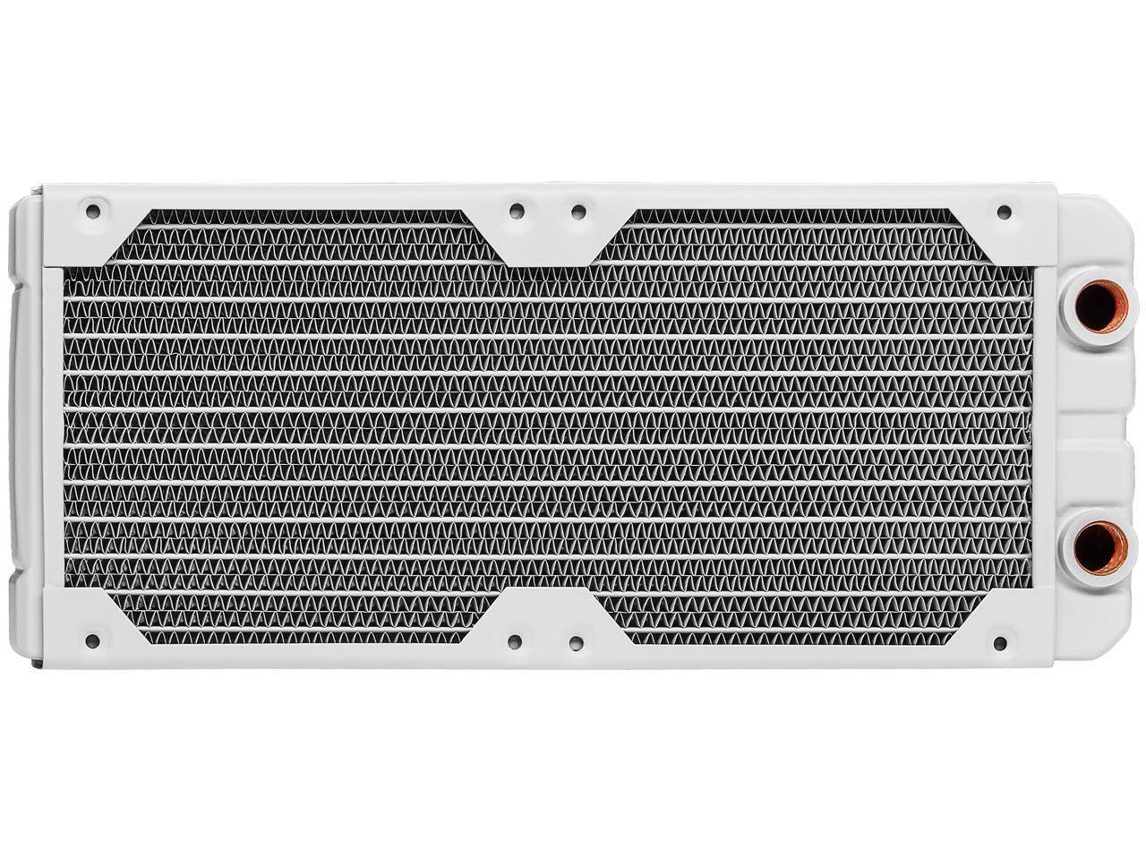 Front. CORSAIR - CORSAIR Hydro X Series XR5 240mm Water Cooling Radiator - White - White.
