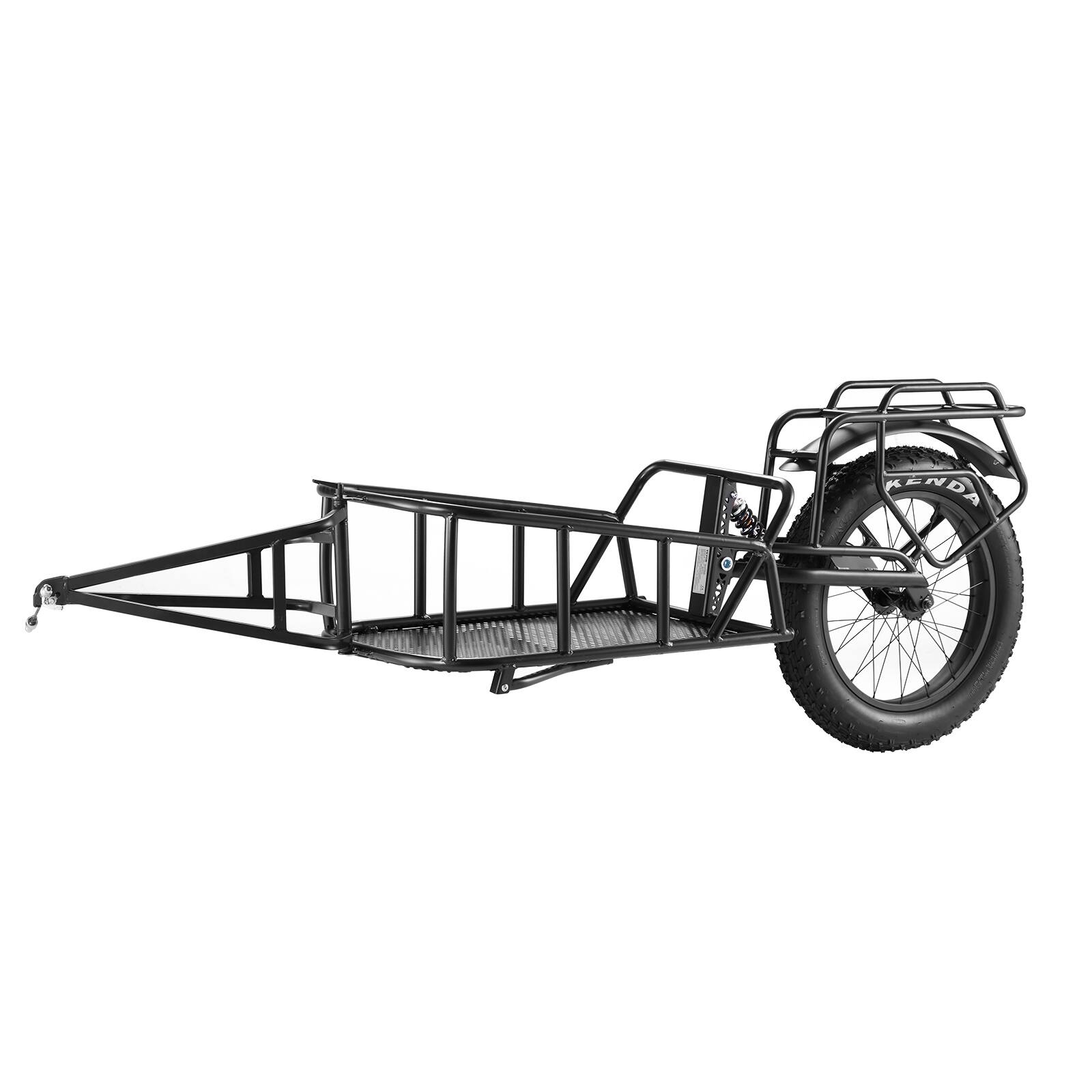 Alt View 5. VEVOR - Bike Cargo Trailer, 70 lbs Load Capacity, Heavy-Duty Bicycle Wagon Cart, Compact Storage & Quick Release Structure - Black.