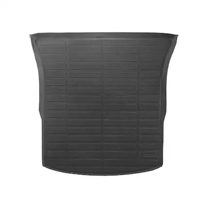 Front. VEVOR - Cargo Mat Compatible with Tesla Model Y 2020-2024, Precise Fit Trunk Mat for SUVs, TPE Trunk Protector Replacement - Black.
