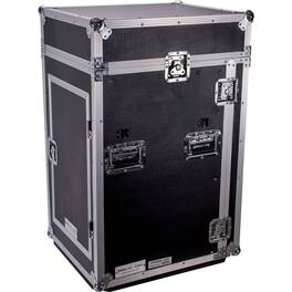 Deejay LED - 11U Space Slant Mixer Rack/16U Space Vertical Rack System with Caster Board & Side Table