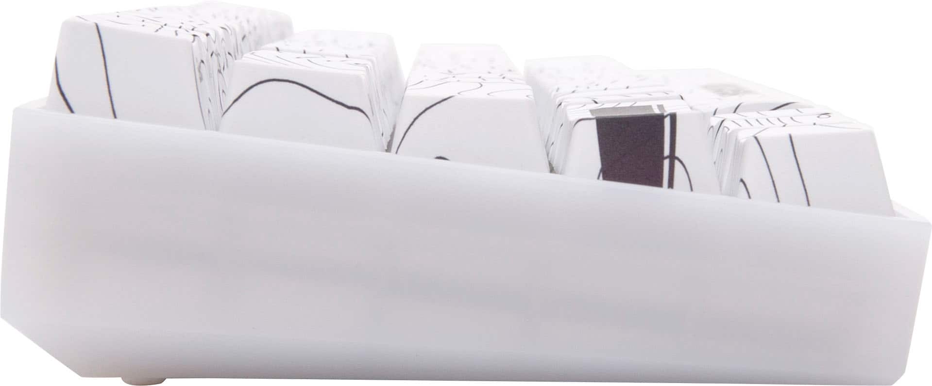 Alt View 1. Higround - Basecamp 65+ 65% Wired Mechanical Lubed TTC Milky Switch Gaming Keyboard with RGB Backlighting - Snowstone.