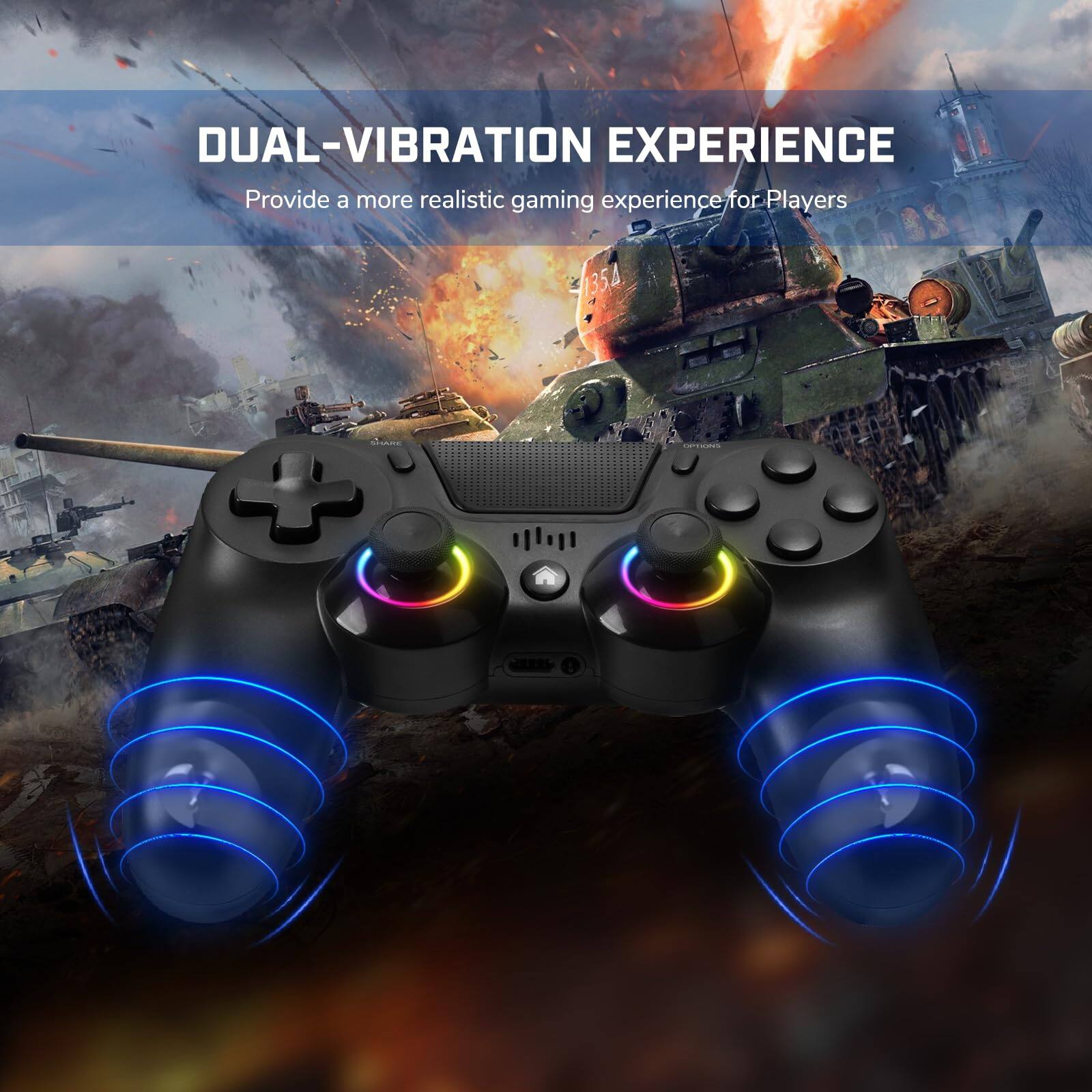 DUAL-VIBRATION EXPERIENCE  
Provide a more realistic gaming experience for Players