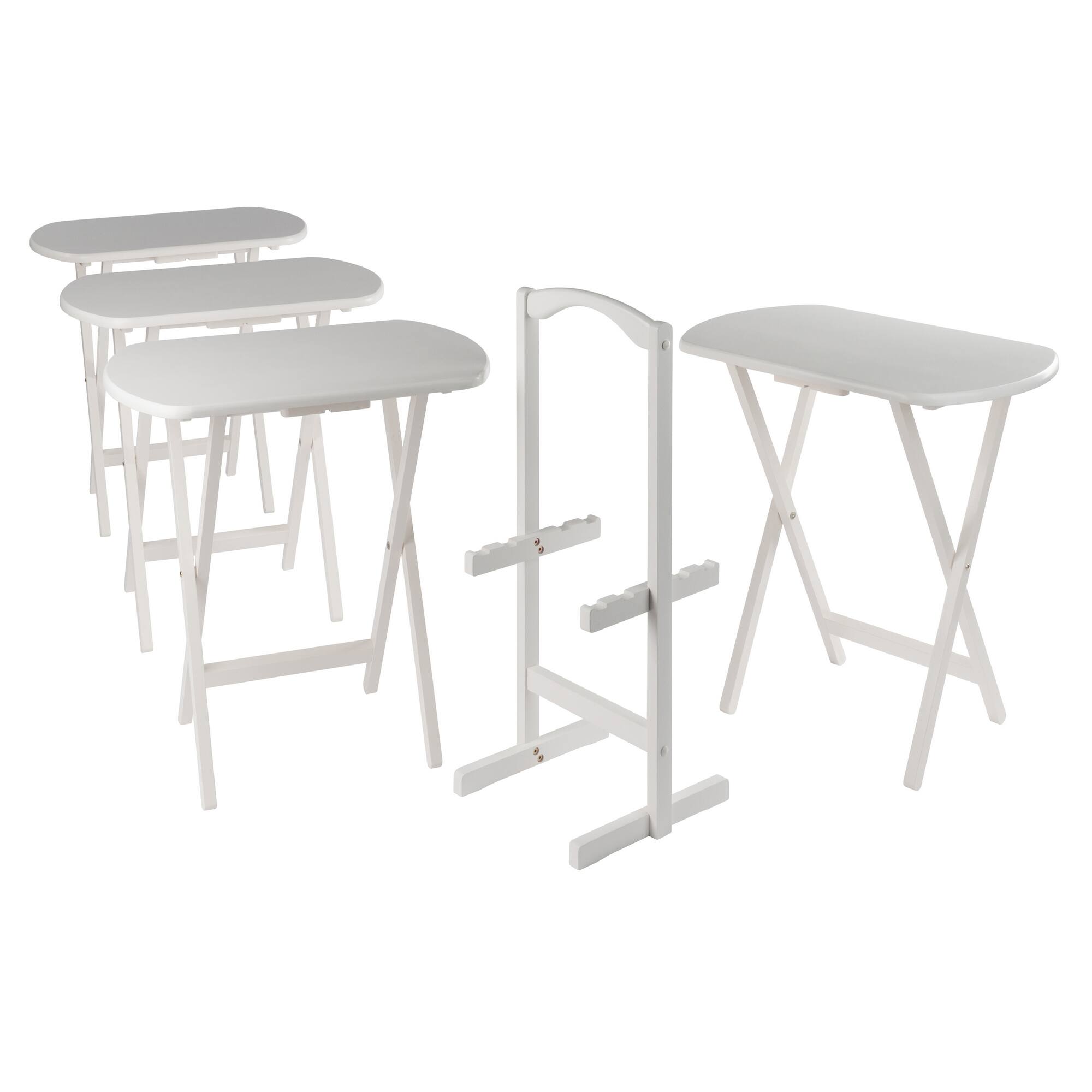 Winsome Wood Corbett 5 Pc Oversized Snack Table Set White - Best Buy