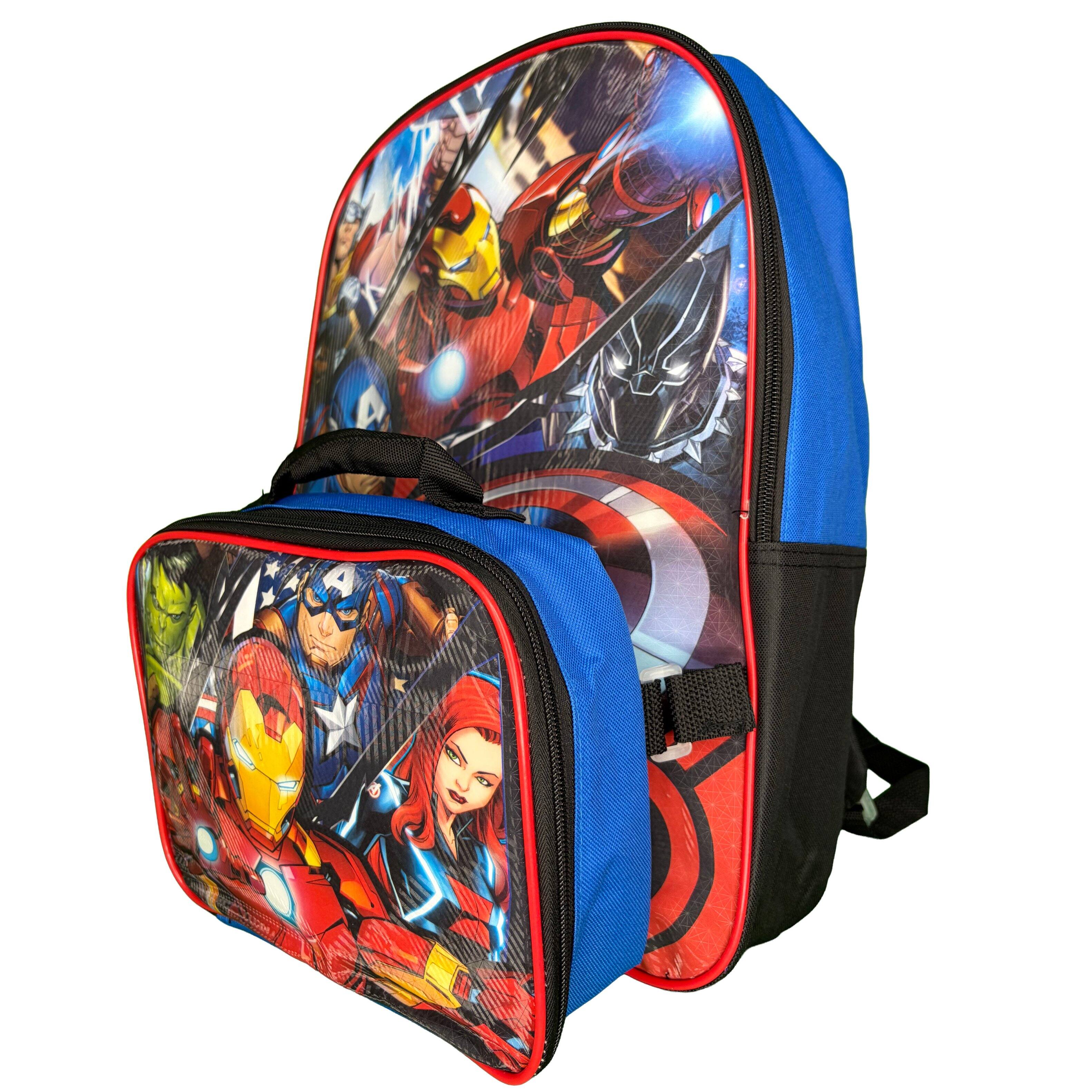 Alt View 2. Marvel - Marvel Iron Man 16" Shoulder Backpack for School with Rectangular Lunch Bag for Boys - Assorted Pre-Pack.