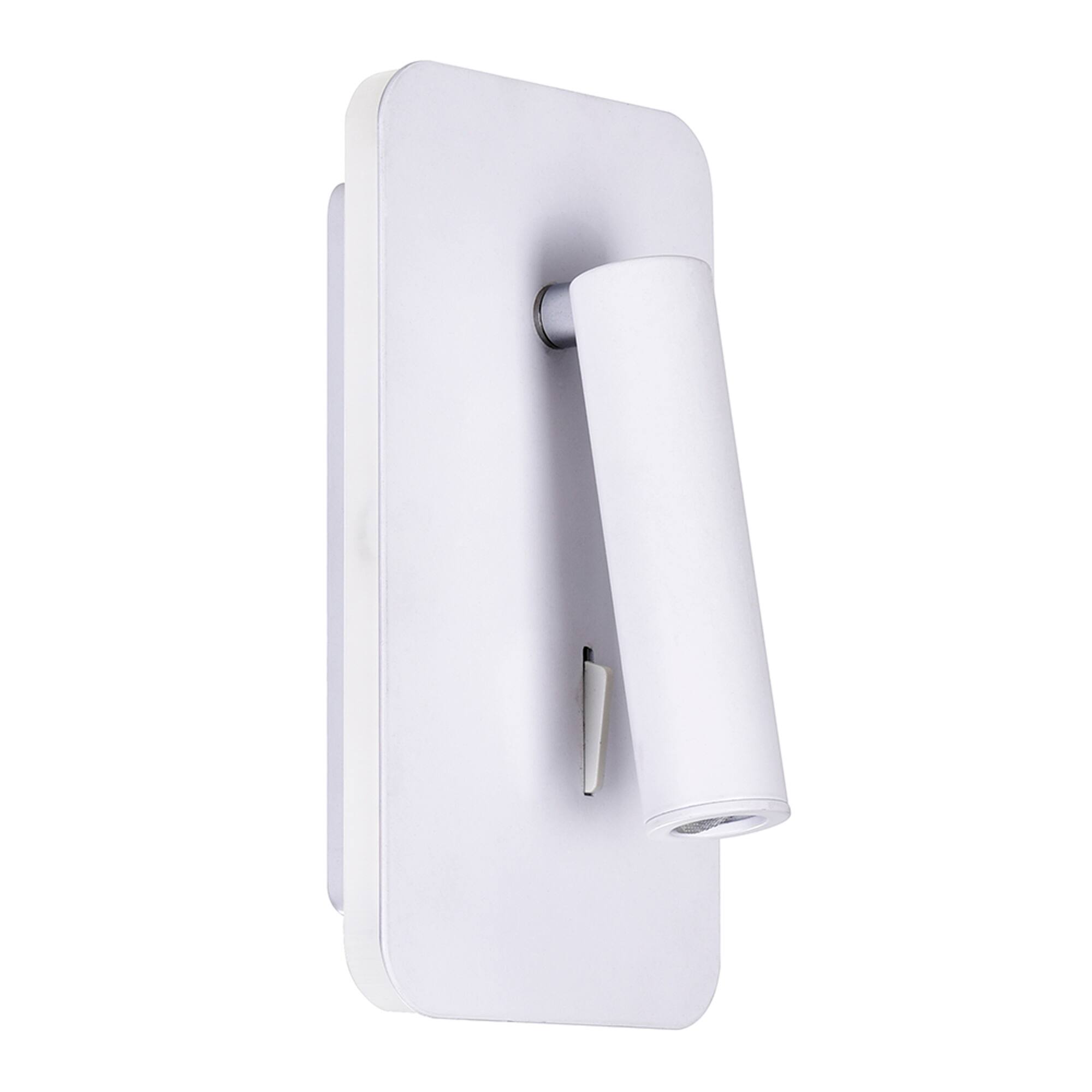 Alt View 1. CWI Lighting - Private I LED Sconce With Matte White Finish - Matte White.