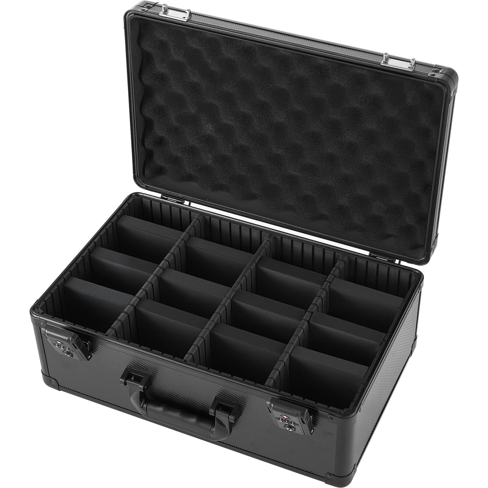 Alt View 5. VEVOR - Graded Card Case 4 Row 152 PSA Slab Storage Box TSA Approved Lock, Baseball Sports Trading Cards Holder Collector - Black.