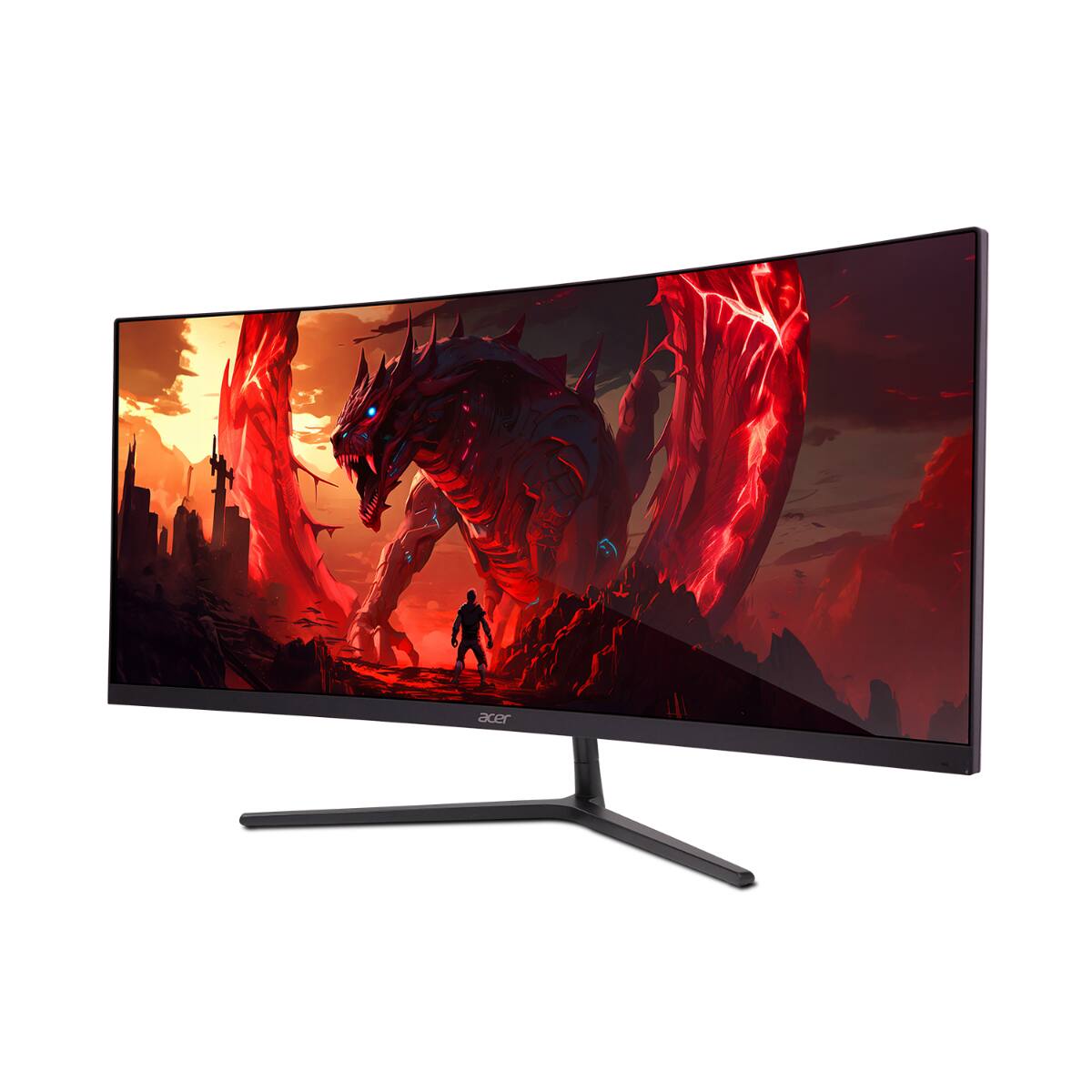 Left. Acer - Nitro ED306C X 30" Curved Widescreen Gaming LCD Monitor | 2560x1080 UltraWide FHD | 144Hz - Black.