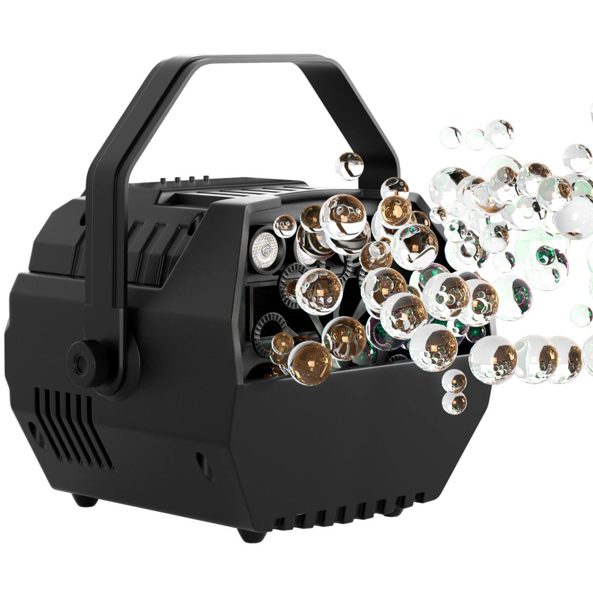 Angle. Topteng - RGB LED Automatic Bubble Machine with Remote Control -15W Stage Party Effect Light, Adjustable Speed, for Indoor/Outdoor.