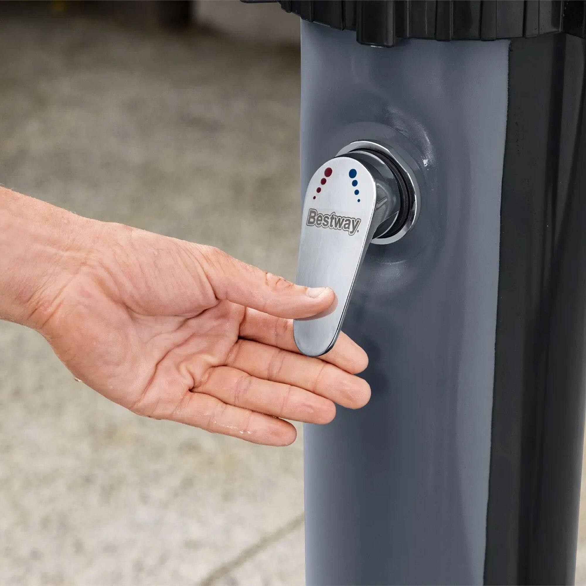 Alt View 5. Bestway - Bestway SolarFlow 9.2 Gallon Solar Heat Outdoor Shower with Adjustable Settings - Gray.