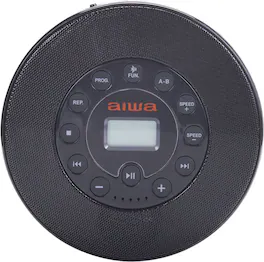 Aiwa - Flashback Wireless Kit Retro CD Player & Wireless Headphones - Black