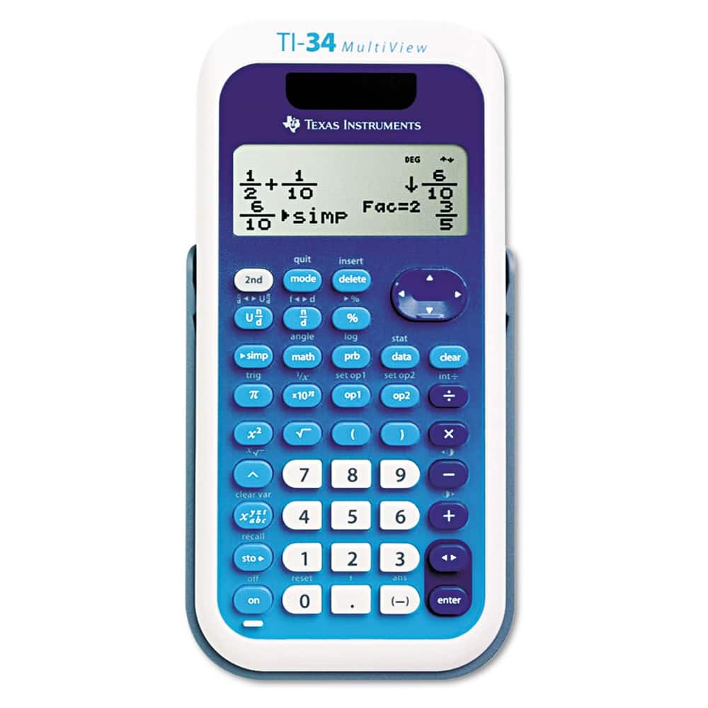 Texas Instruments - 34MV/TBL/1L1/A TI-34 16-Digit LCD MultiView Scientific Calculator - false