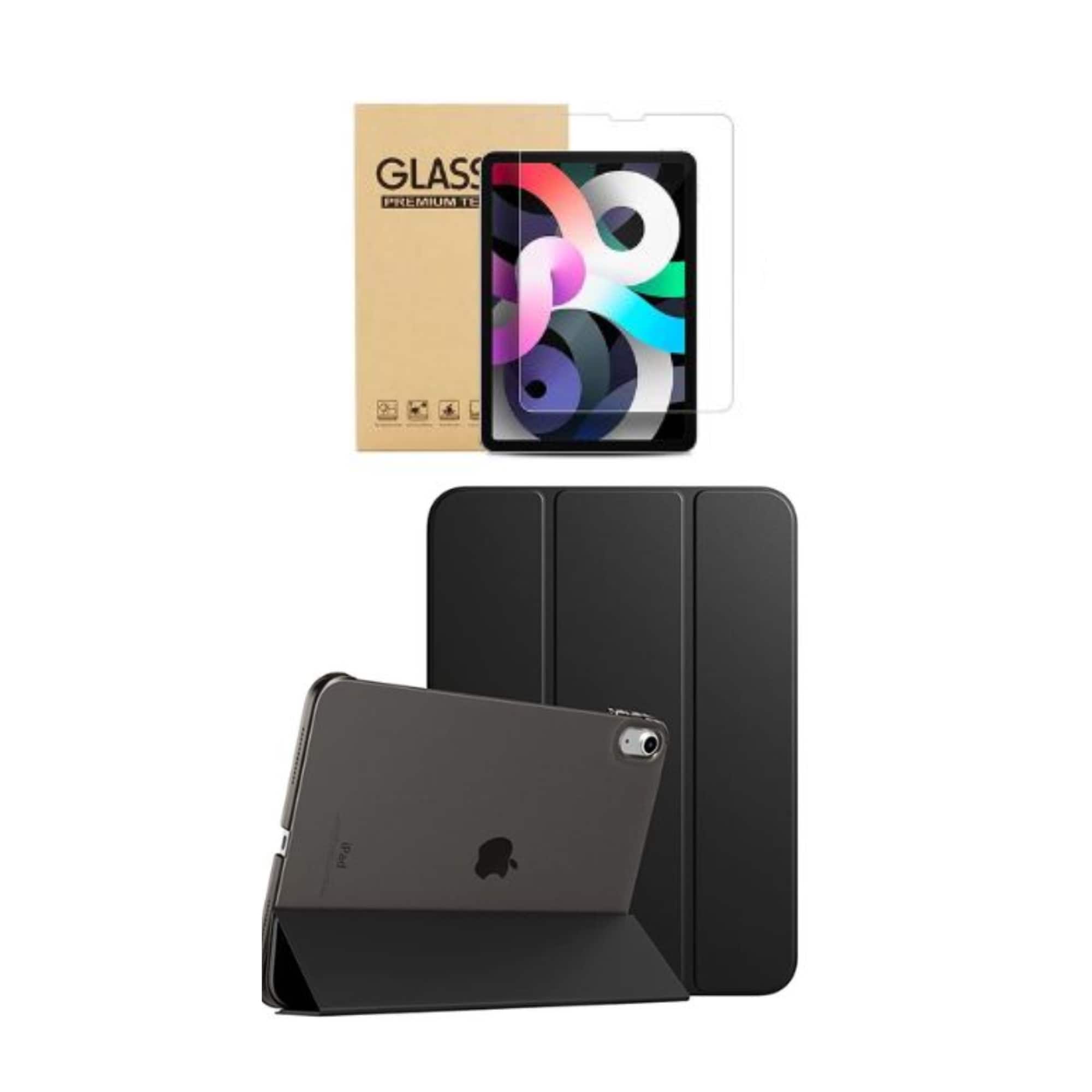 Rainforest Accessories - Folio Case and Screen Protector For iPad 10th & 11th Generation - Black
