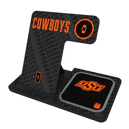 Keyscaper - Oklahoma State Cowboys 3-In-1 Wireless Charger - Multicolor