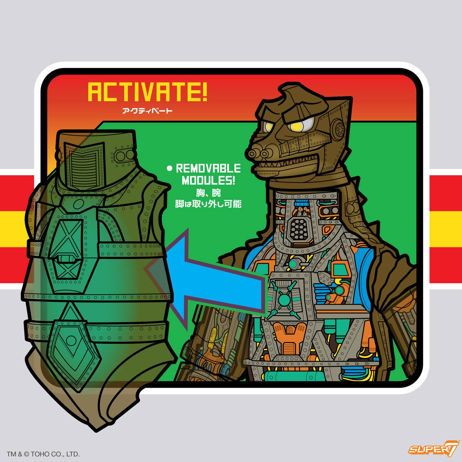 ACTIVATE!  
REMOVABLE MODULES!  
TM & TOHO CO., LTD.  
SUPER