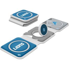 Keyscaper - Detroit Lions 3-in-1 Foldable Charger - White