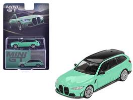 BMW M3 M Performance Touring Top Limited Edition 1/64 Diecast Model Car by Mini GT - Mint Green with Black