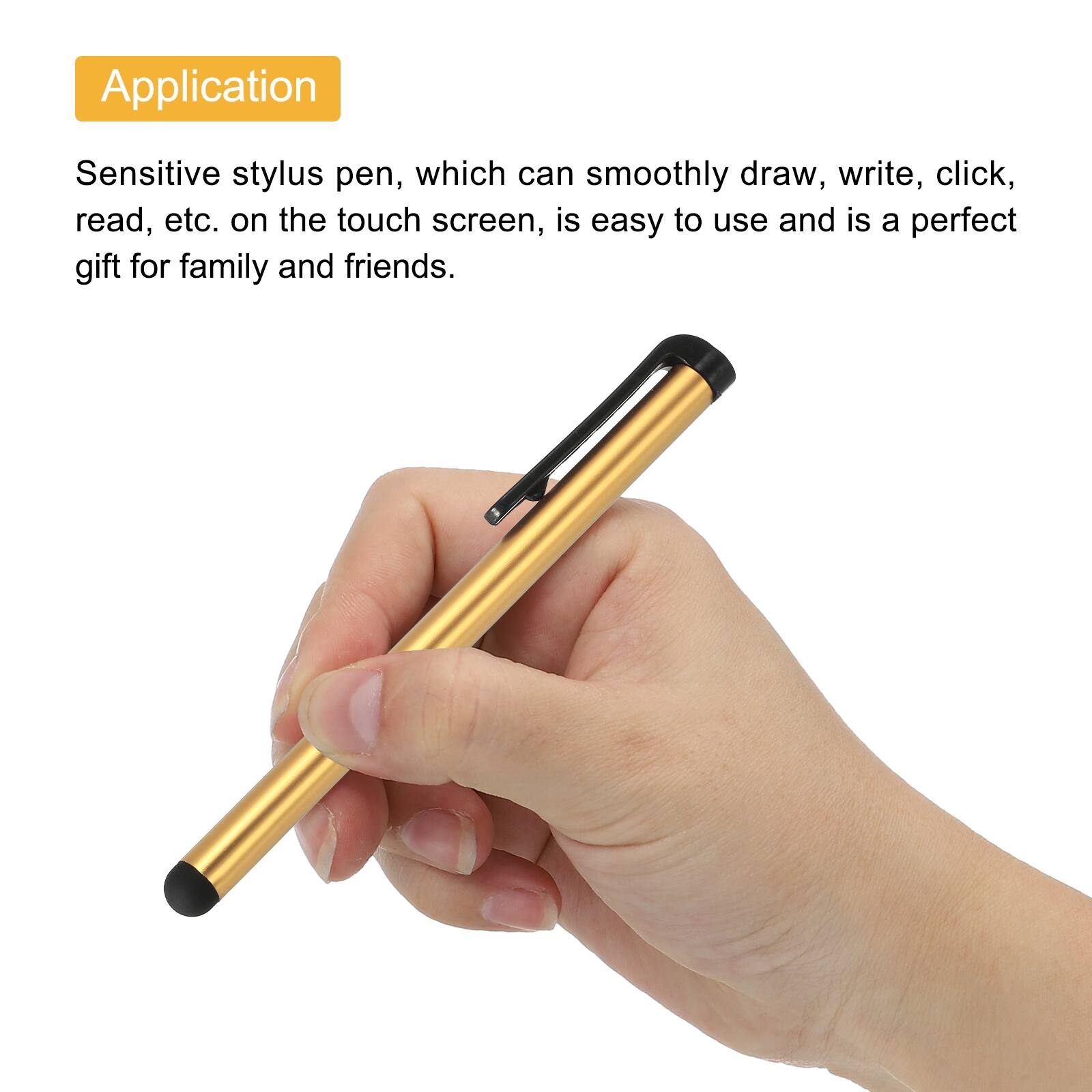 Application

Sensitive stylus pen, which can smoothly draw, write, click, read, etc. on the touch screen, is easy to use and is a perfect gift for family and friends.