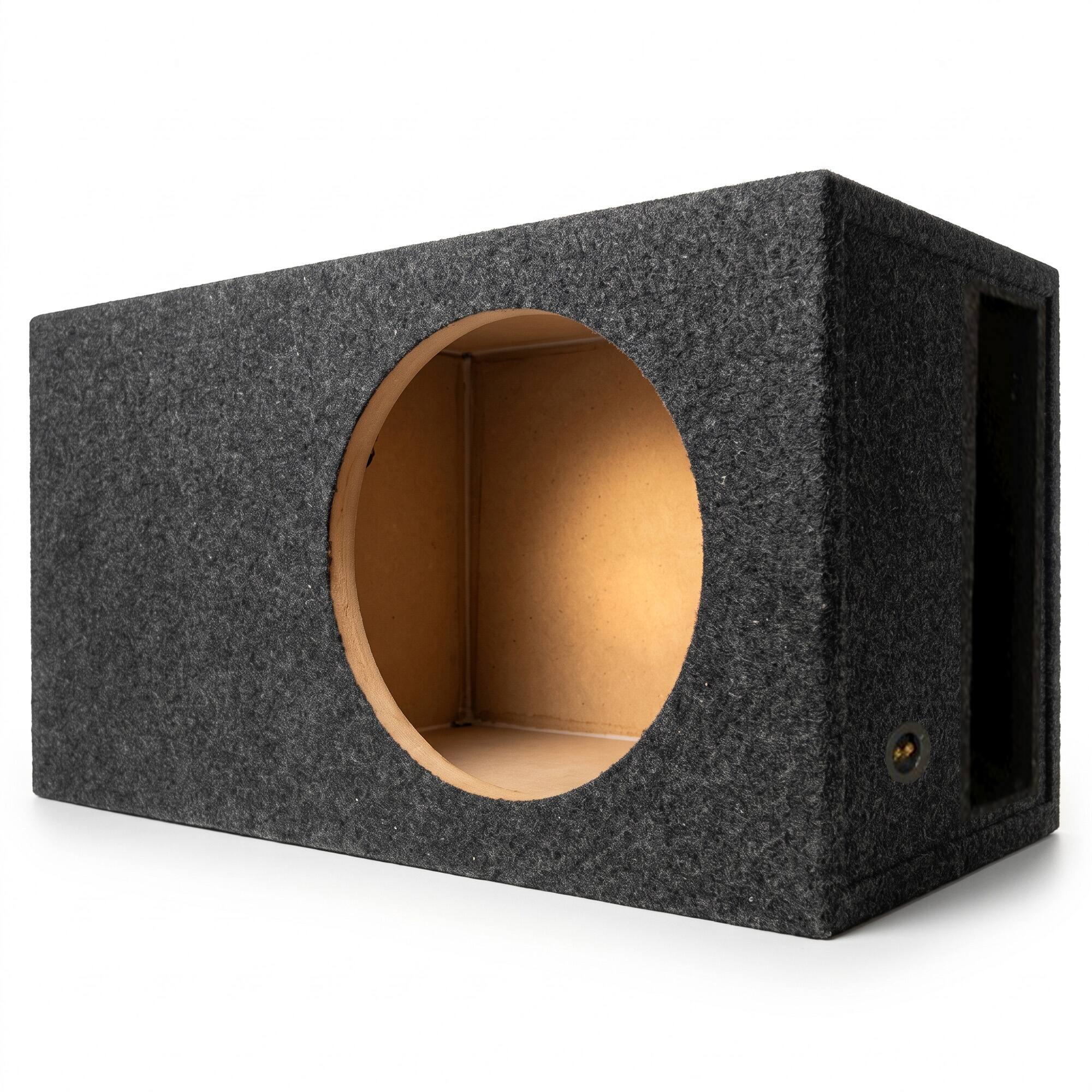 Front. QPower - QPower 15" Heavy Duty Single Vented Extra Large Vehicle Subwoofer Enclosure Box - Gray.