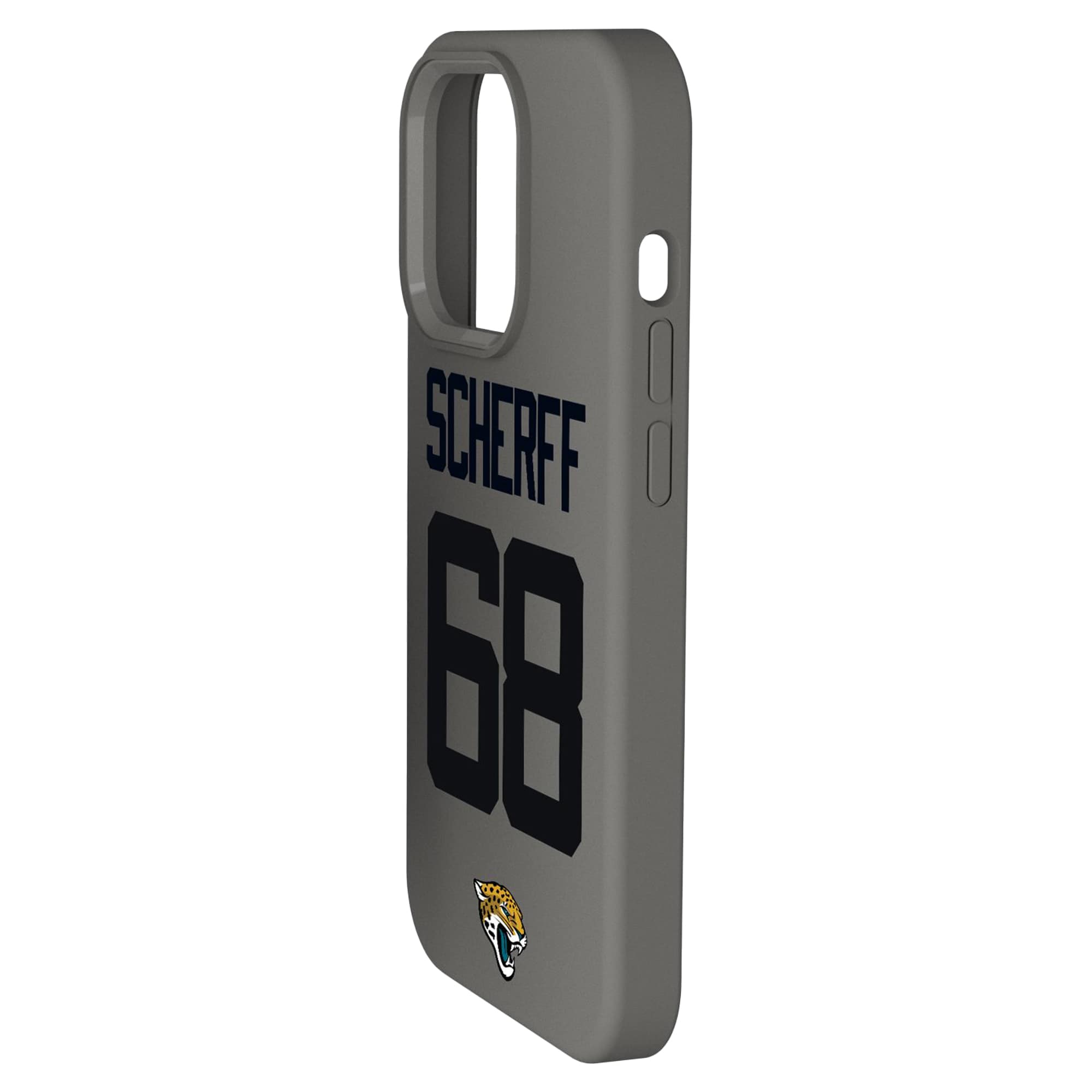 Alt View 1. Keyscaper - Brandon Scherff Gray Ready Soft Touch iPhone Case - 14 Pro Max - Gray.