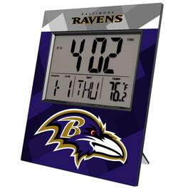 Keyscaper - Baltimore Ravens Color Block Digital Desk Clock - Multicolor