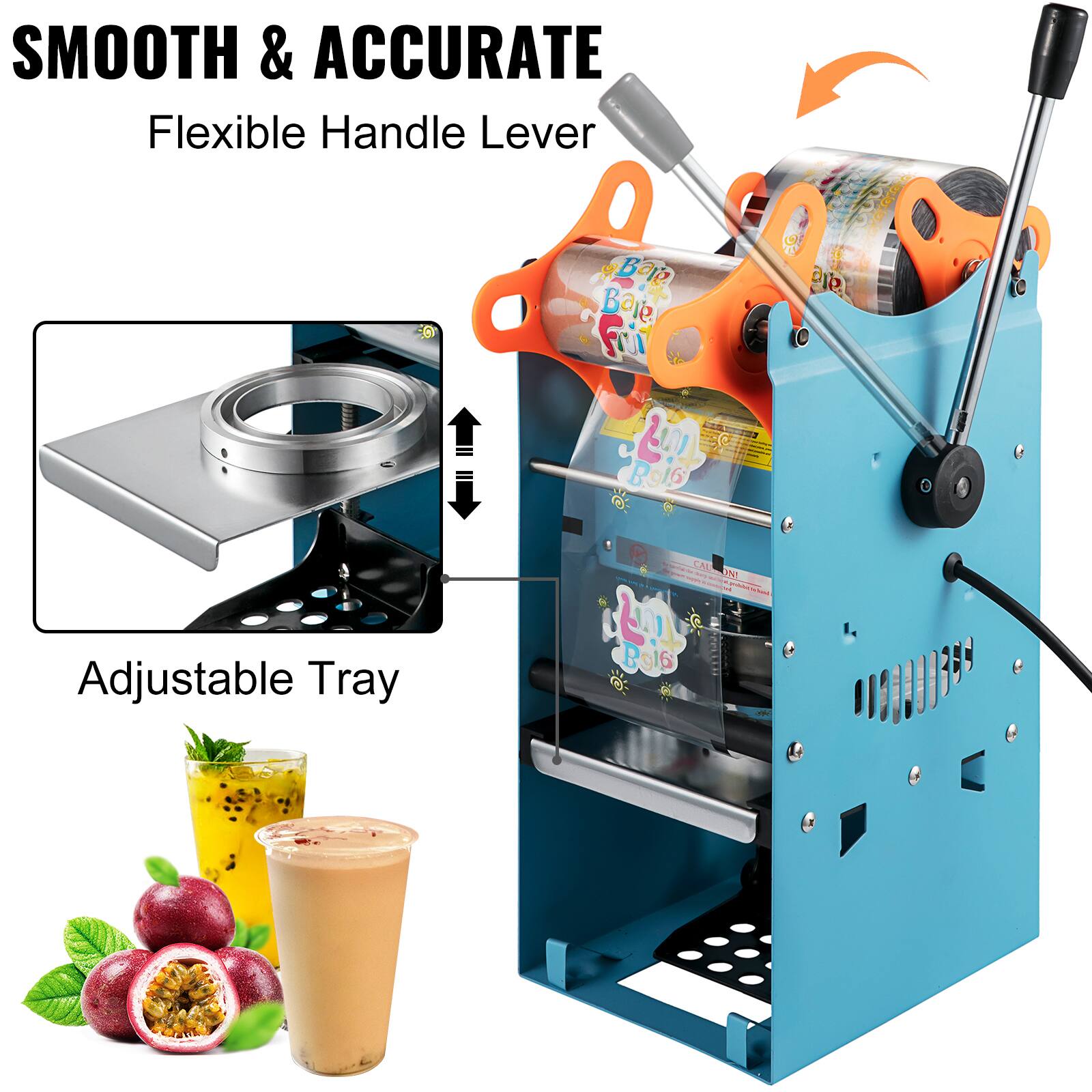 SMOOTH & ACCURATE  
Flexible Handle Lever  

Adjustable Tray