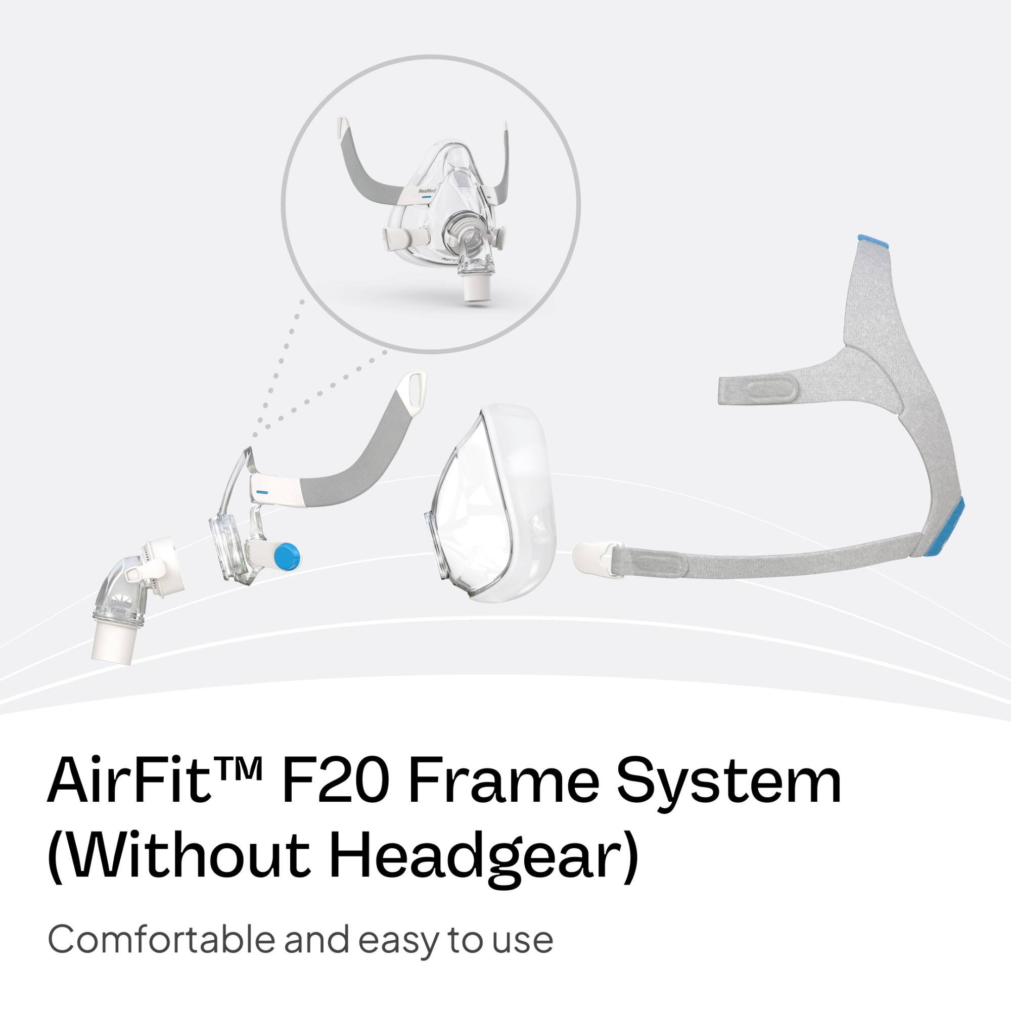 AirFit™ F20 Frame System (Without Headgear)  
Comfortable and easy to use
