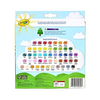 Crayola cares about the environment and responsibly makes the products you love. Well-managed forests help protect the environment and provide a renewable resource.

Bright Bold Colors!
- Apple Green
- Baby Blue
- Baby Pink
- Banana Yellow
- Blue
- Blue Violet
- Blue Green
- Blue Orange
- Blue Red
- Blue Yellow
- Bright Green
- Bright Orange
- Bright Pink
- Bright Red
- Bright Yellow
- Brown
- Brown Orange
- Brown Red
- Brown Yellow
- Burgundy
- Burnt Orange
- Burnt Sienna
- Burnt Umber
- Cadmium Green
- Cadmium Orange
- Cadmium Red
- Cadmium Yellow
- Carmine
- Cerulean
- Cerulean Blue
- Cerulean Green
- Cerulean Violet
- Chartreuse
- Chartreuse Green
- Chartreuse Yellow
- Chestnut
- Chestnut Brown
- Chestnut Red
- Chestnut Yellow
- Chrome Green
- Chrome Orange
- Chrome Red
- Chrome Yellow
- Cobalt Blue
- Cobalt Green
- Cobalt Violet
- Coral
- Coral Pink
- Coral Red
- Coral Yellow
- Crimson