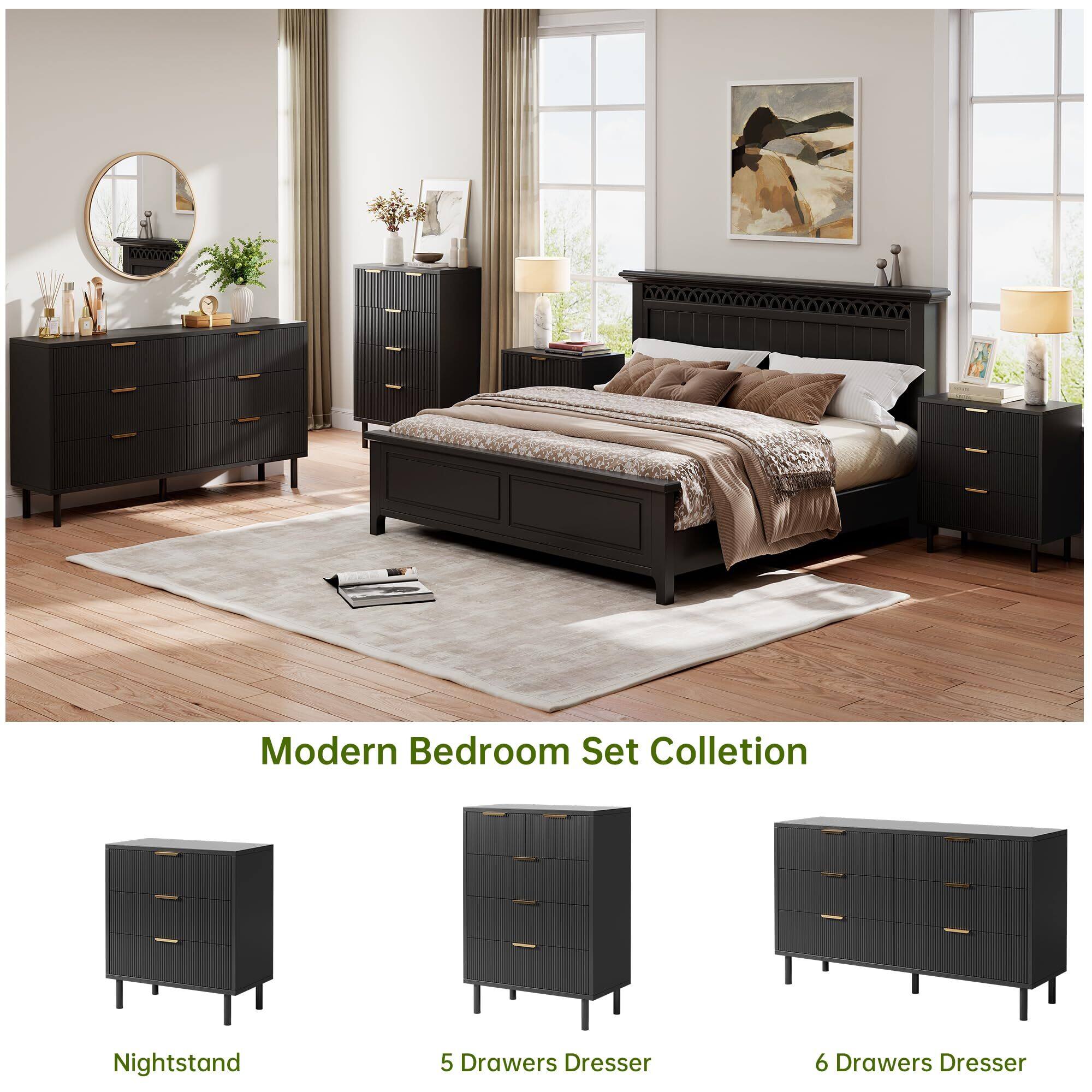 Modern Bedroom Set Collection

Nightstand

5 Drawers Dresser

6 Drawers Dresser
