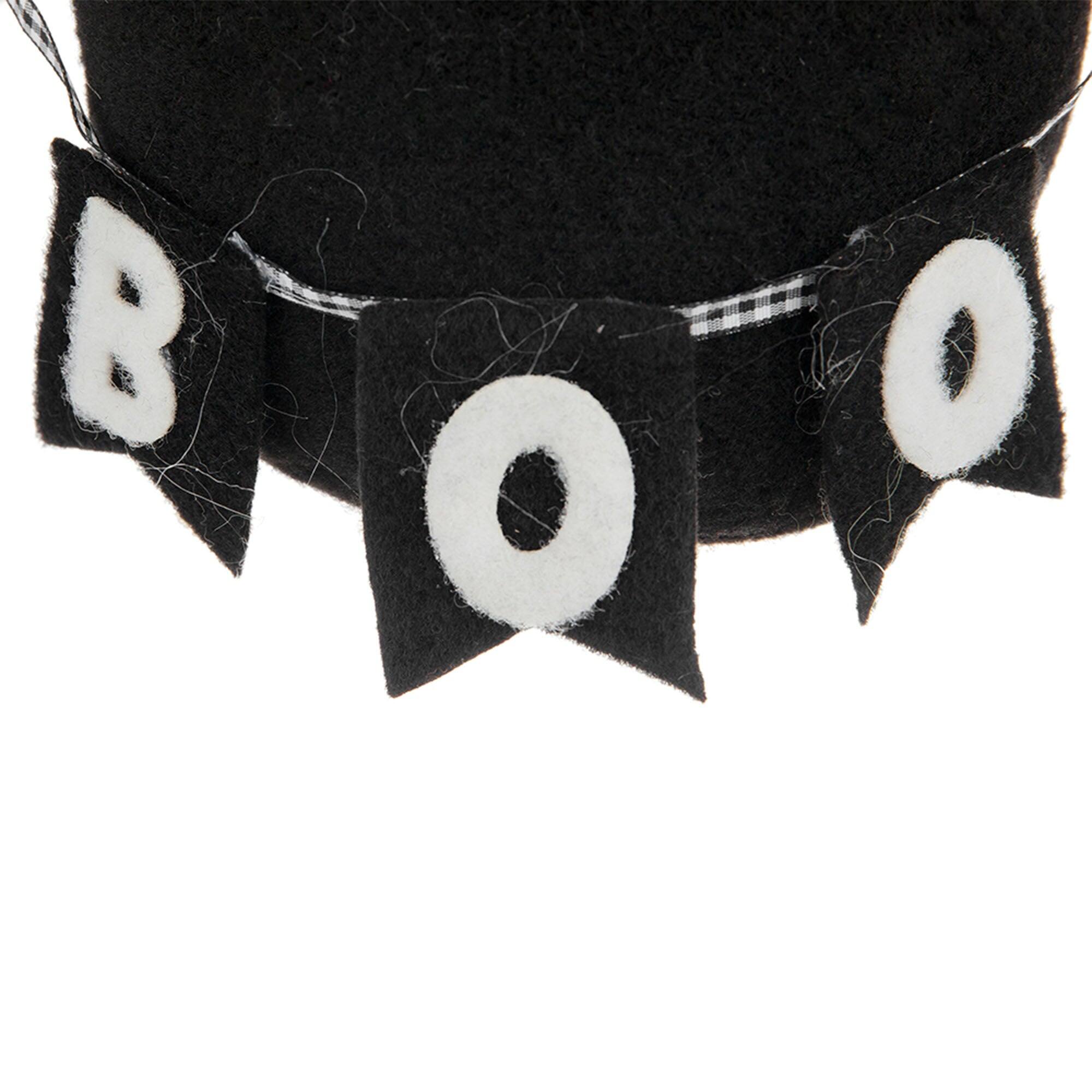 Alt View 8. Boyel Living - 15.7 inch Boo Fabric Gnome Decor Halloween Decor for Tabletop Shelf or Entryway - Black,White.