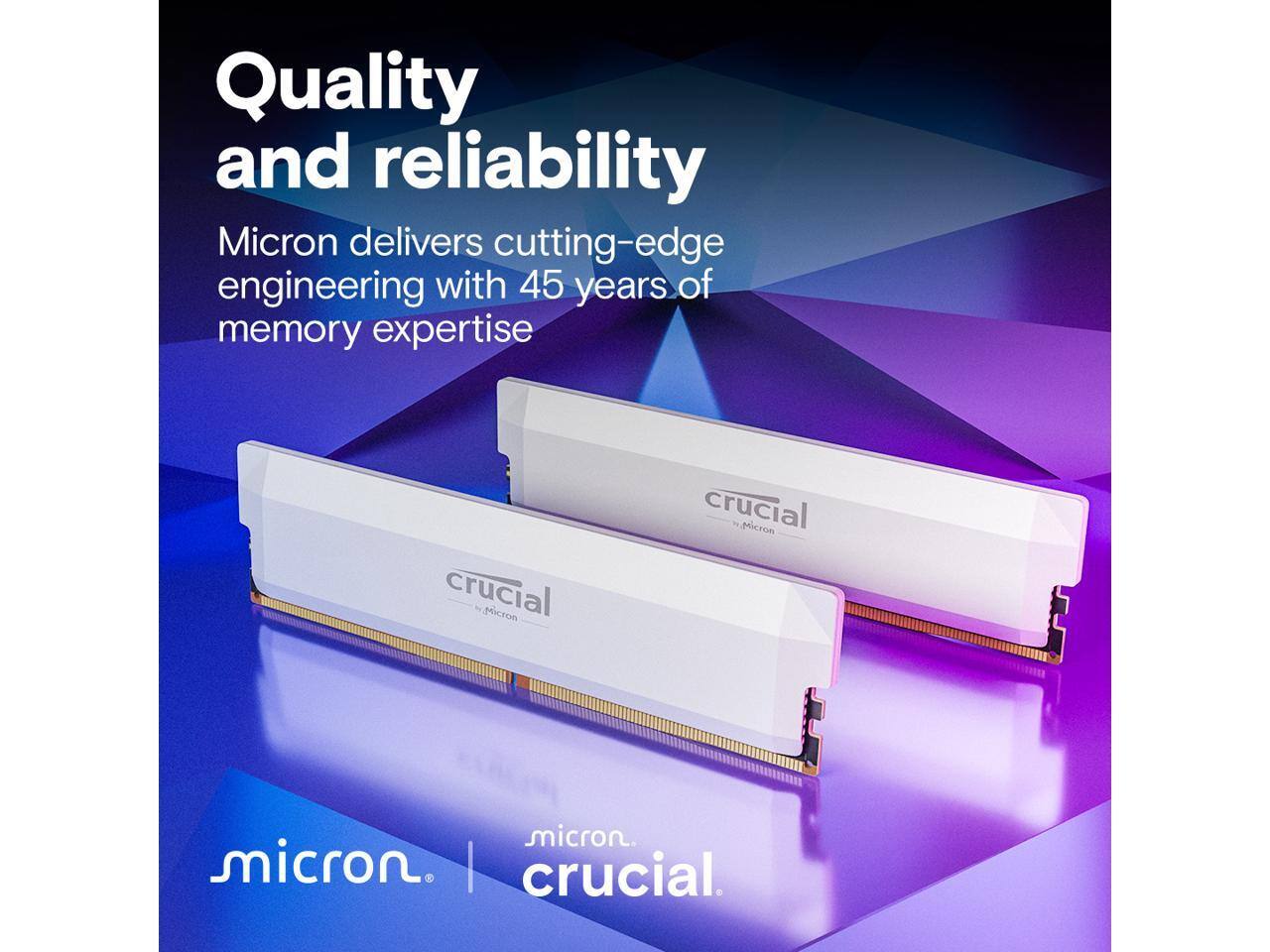 ​【メモリ】Crucial pro DDR5-6000 64GB (32GB×2 Crucial Pro DDR5 RAM 64GB Kit (2x32GB) 6400MHz CL40, Overclocking