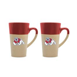 The Fanatic Group - Fresno State Bulldogs 16oz. Two-Pack Ceramic Mug Set - Red