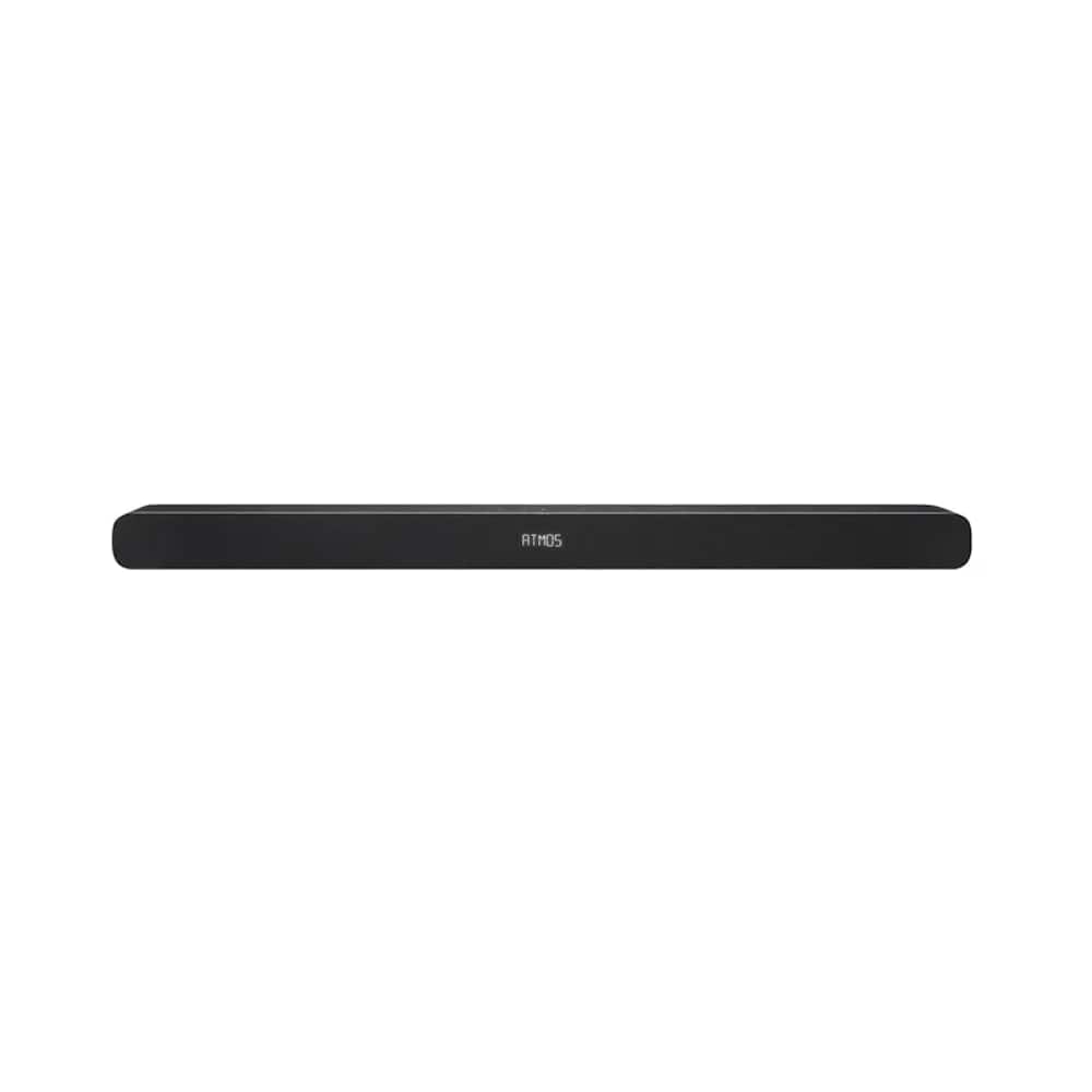 Front. TCL - 2.1 Ch Soundbar w/ Built-in Subwoofers Alto 8i TS8111, 260W, Dolby Atmos, Specialized Sound Modes, Roku TV Ready - Black.