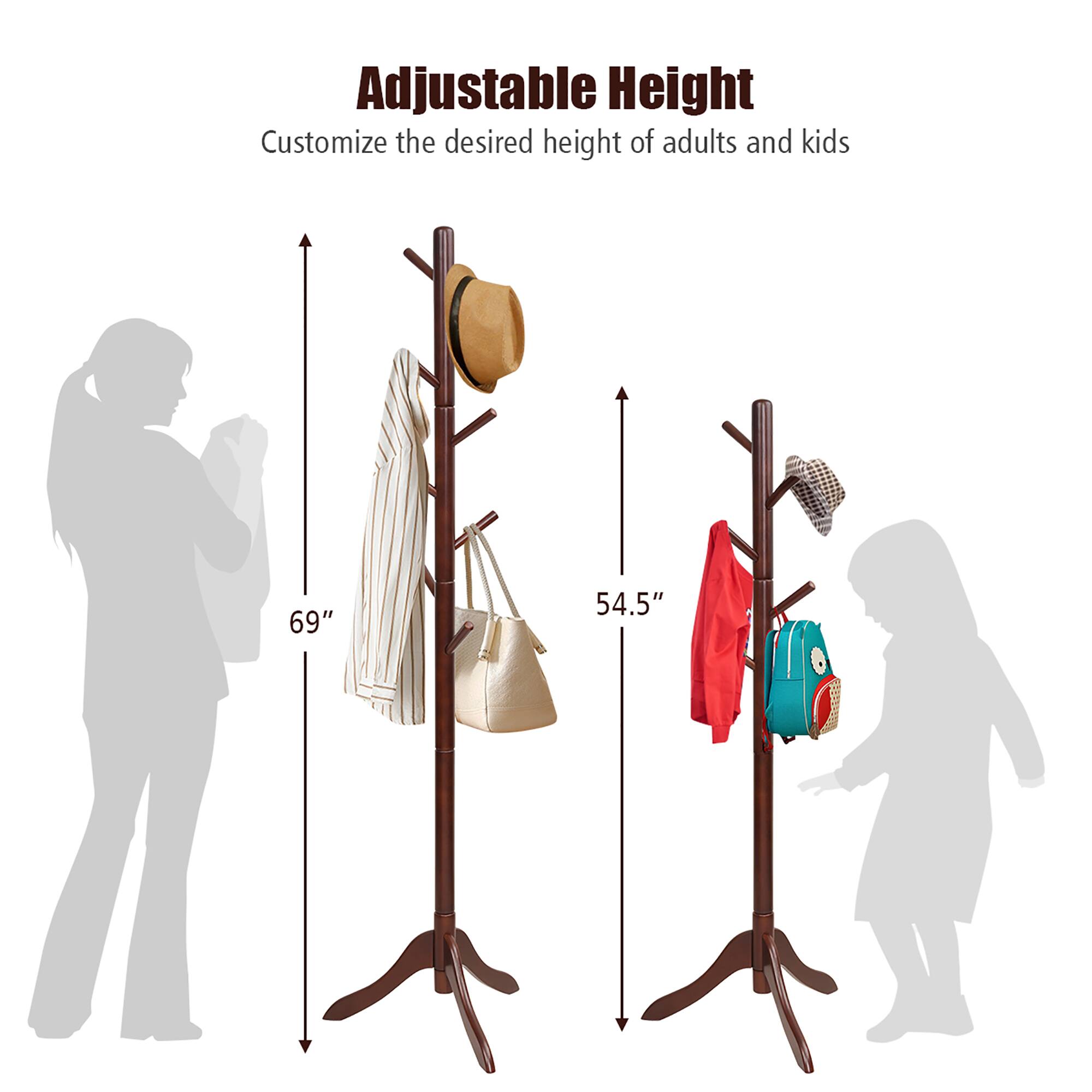 Adjustable Height
Customize the desired height of adults and kids
69"
54.5"