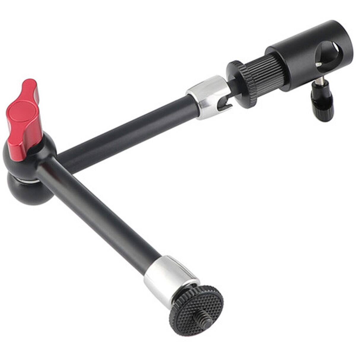 Alt View 3. CAMVATE - CAMVATE 11" Articulating Magic Arm with 1/4" Thread Screw Mount & Light Stand Head Adapter, Red Knob.