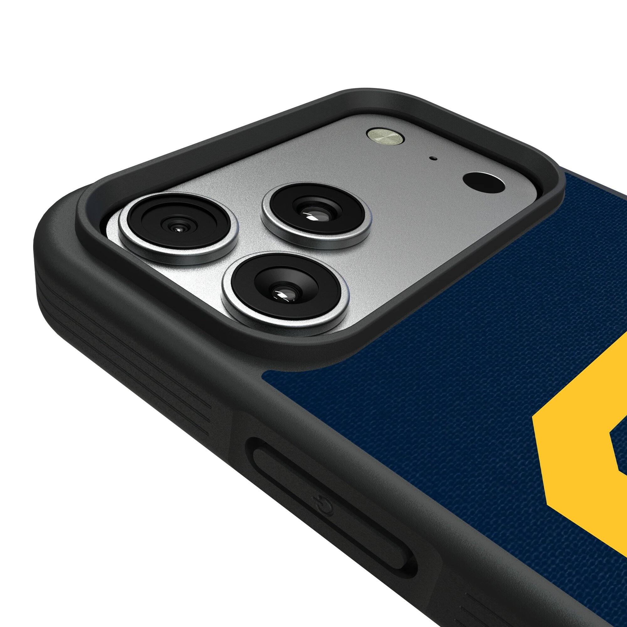 Alt View 2. Keyscaper - Cal Bears Bump Case with 8.2ft Drop Protection - 15 Plus - Black.