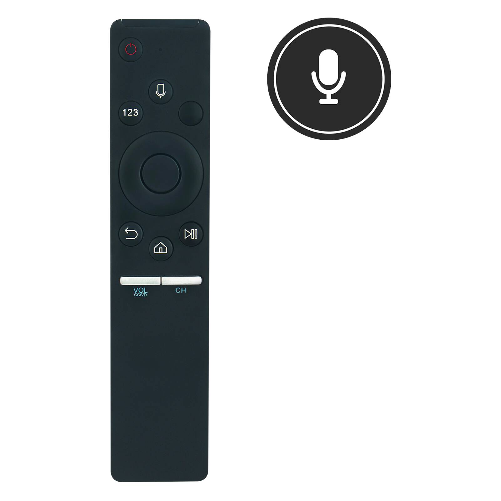 VINABTY - New BN59-01298A Voice Replaced Remote Control Fits for Samsung TV UN40MU630D UN50MU630D UN55MU6300 UN60KS800D - Black