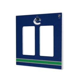 Keyscaper - Vancouver Canucks Double Rocker Lightswitch Plate - Multicolor